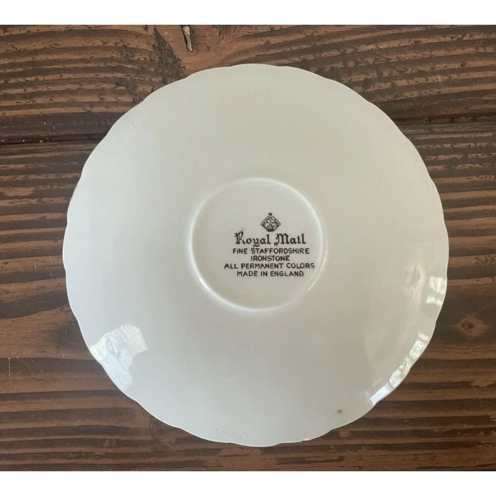 Royal Mail Fine Staffordshire Ironstone Brown Stagecoach Design Plate England